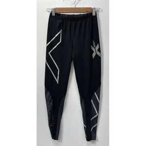 2XU Womens Elite Wind Defence Compression 7/8 Tights Black Reflective Large EC